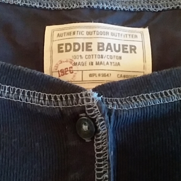 Eddie Bauer henley knit shirt - Picture 2 of 4